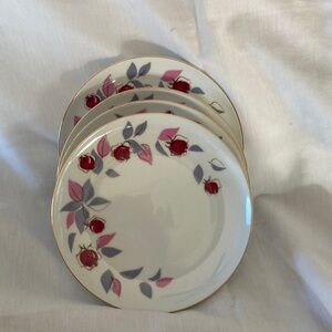 Set of 4 MCM Sango Rose Bread Plates